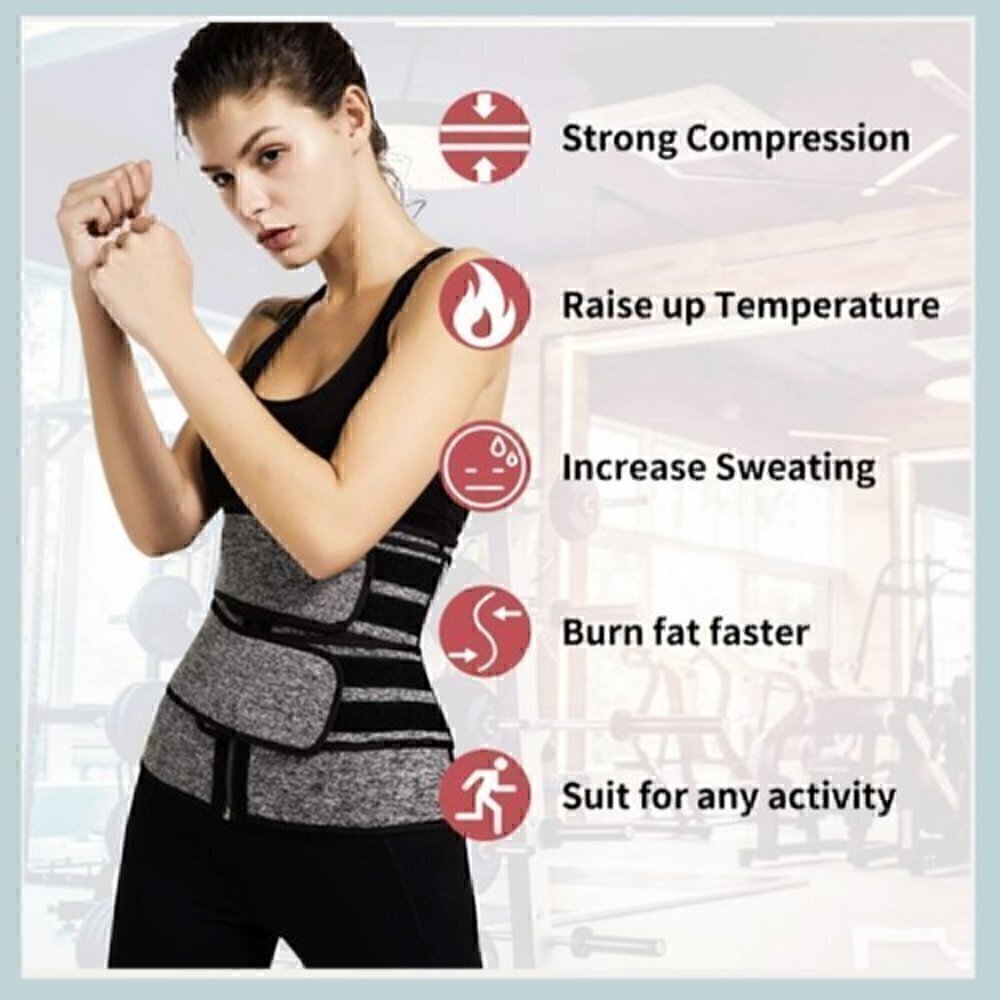 🔥 Black Waist Trainer Belt – Tummy Control Slimming Wrap | Sweat Band Belt - Picture 10 of 10